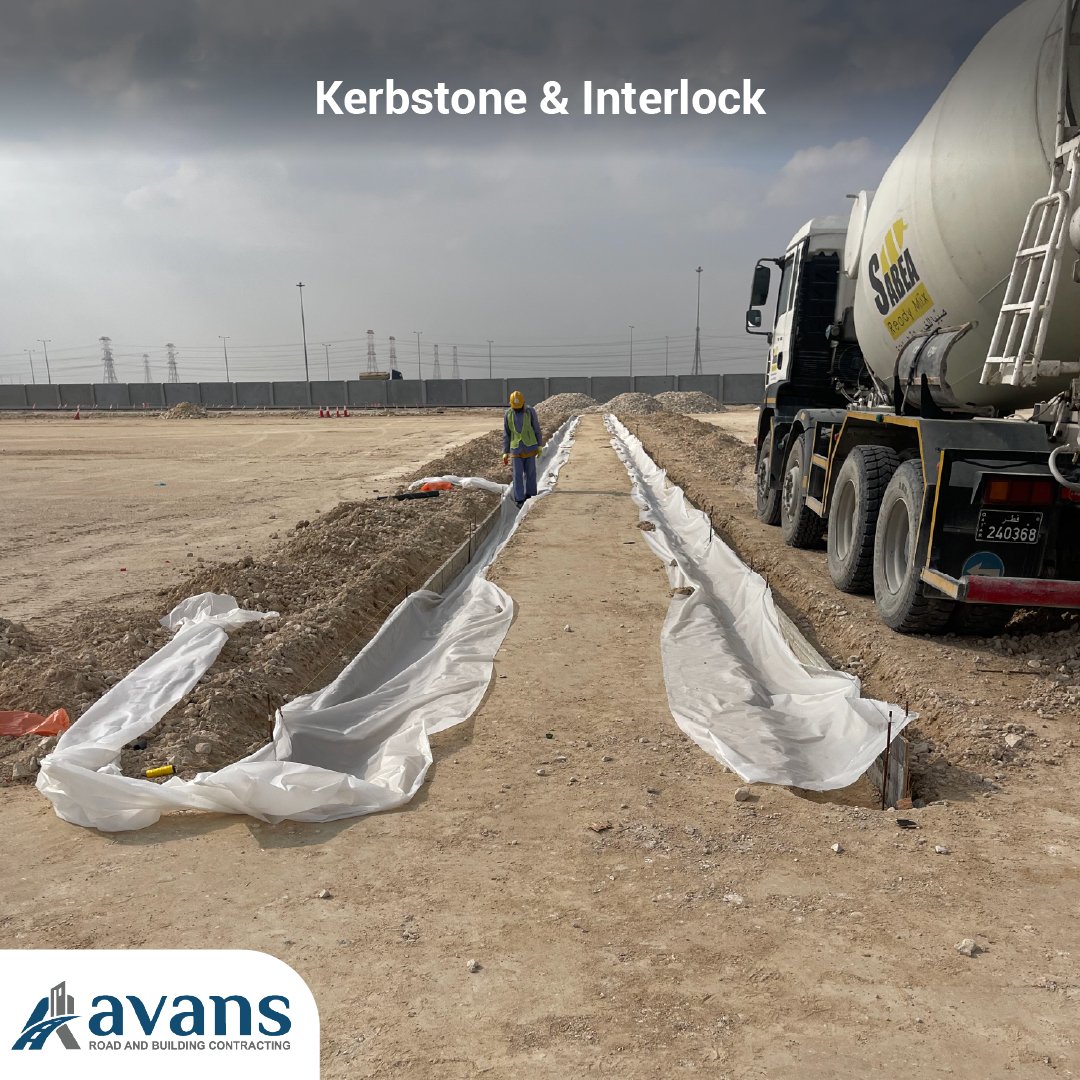 Avans QA Kerbstone & Interlock project in Qatar