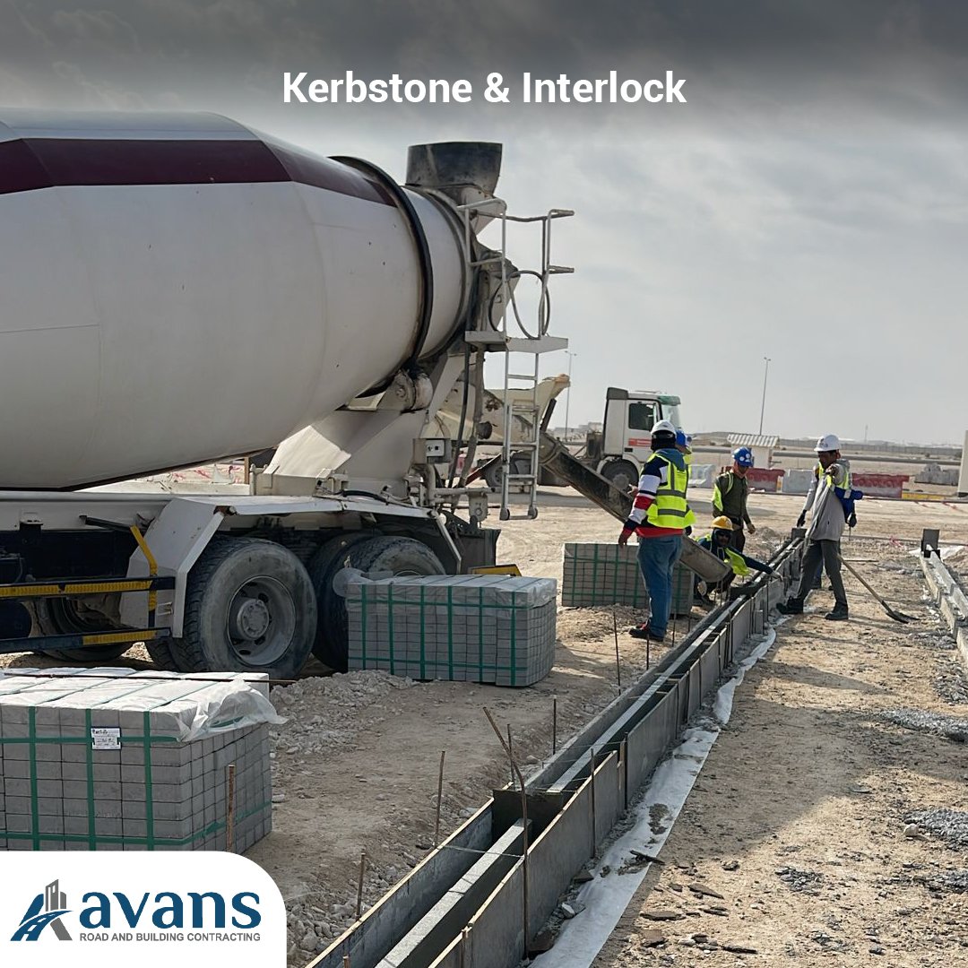 Avans QA Kerbstone & Interlock project in Qatar