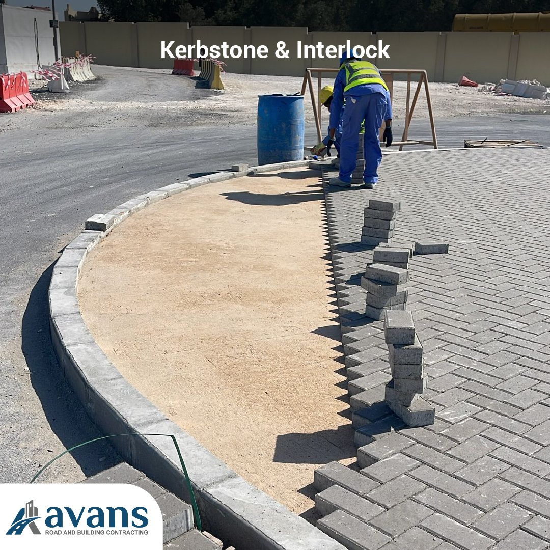 Avans QA Kerbstone & Interlock project in Qatar