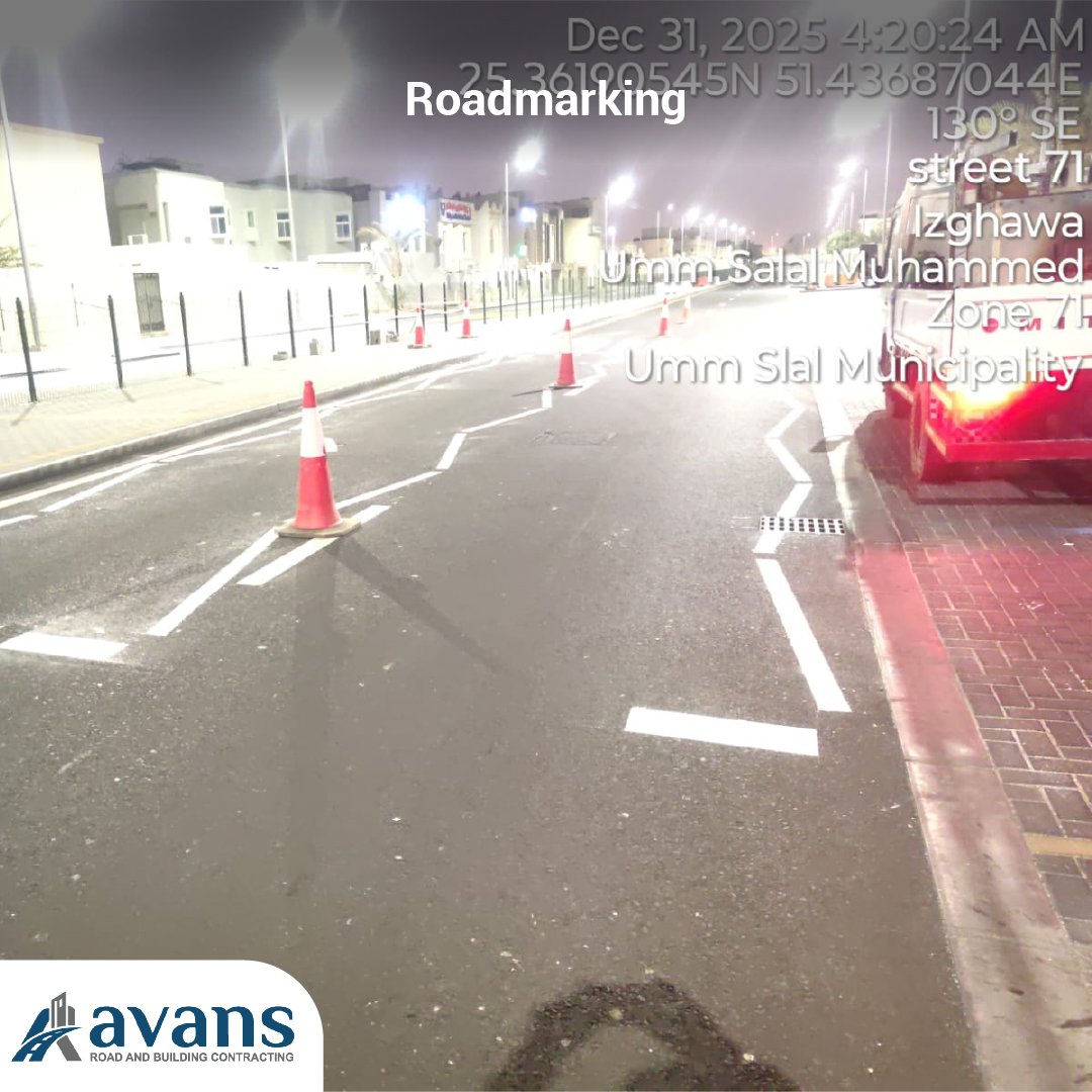 Avans QA Road Marking project in Qatar