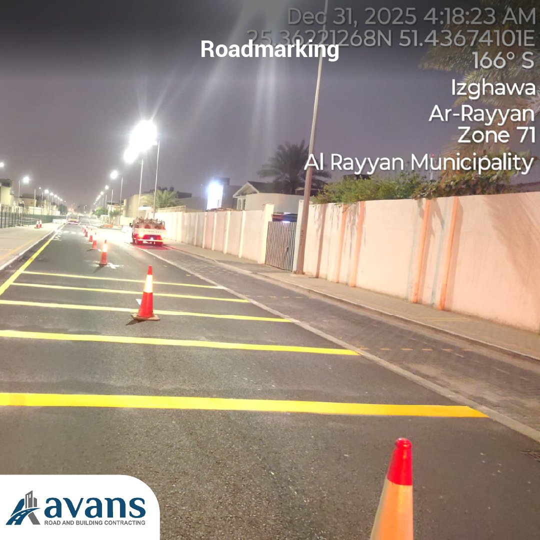 Avans QA Road Marking project in Qatar
