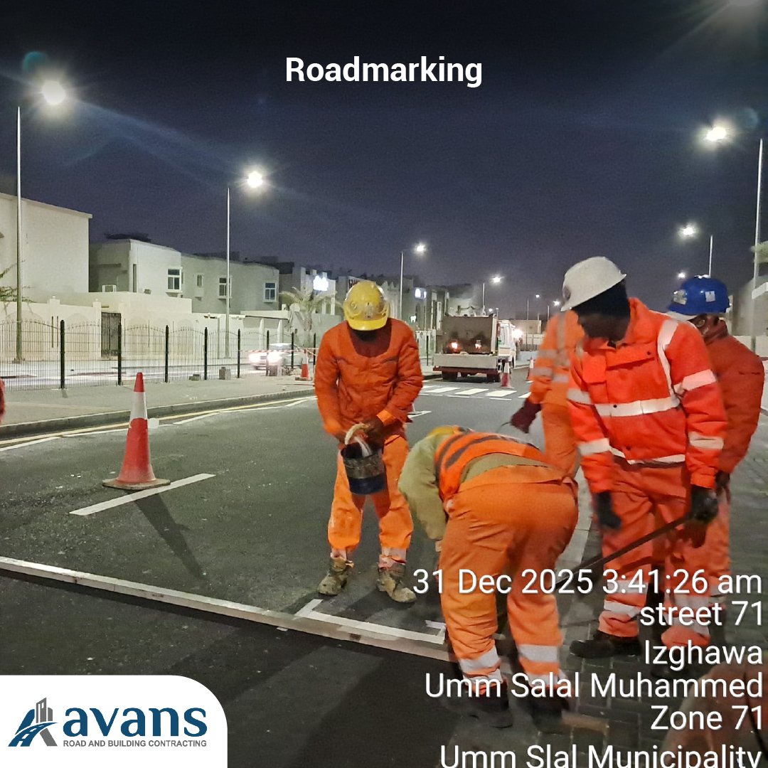 Avans QA Road Marking project in Qatar