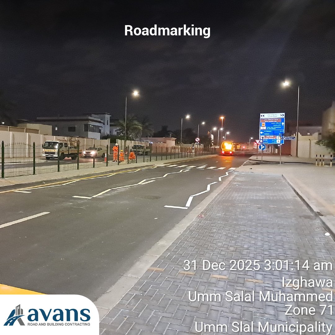Avans QA Road Marking project in Qatar