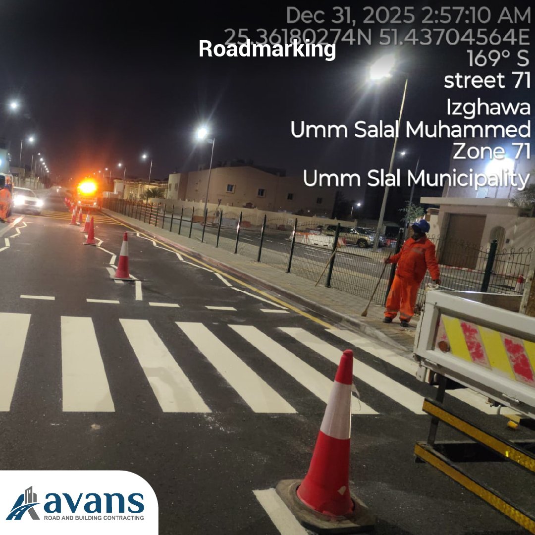 Avans QA Road Marking project in Qatar