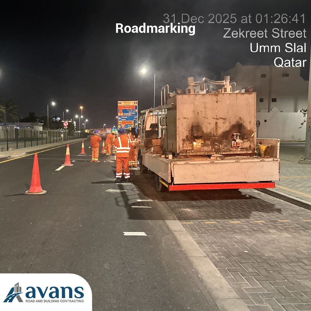 Avans QA Road Marking project in Qatar